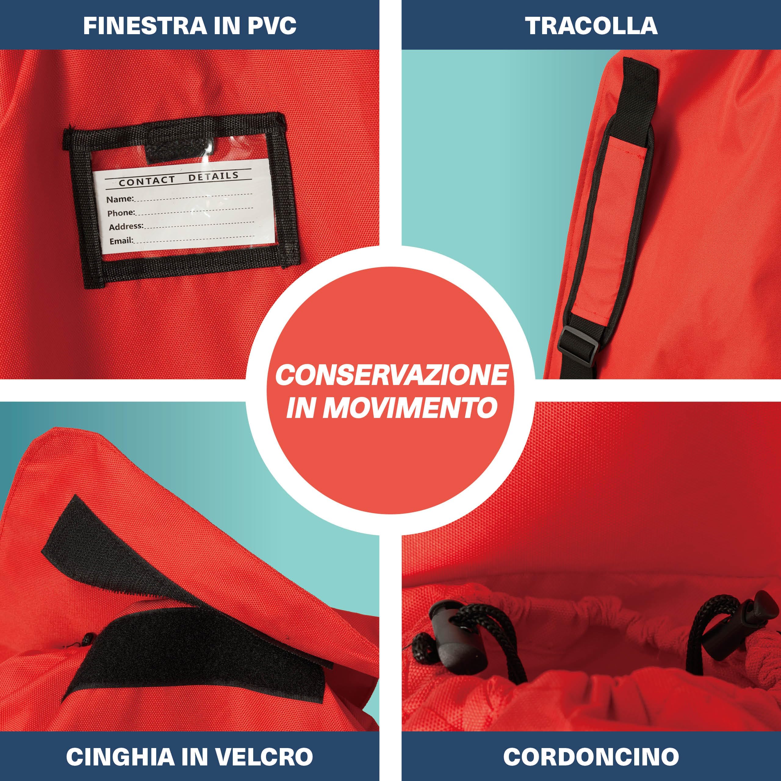 Bramble - Borsa Passeggino Viaggio per Aereo (Rosso, Misura Piccola) - Sacca Porta/Custodia 113 x 37 cm