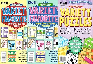 Lot of 3 Dell Official Variety Puzzles