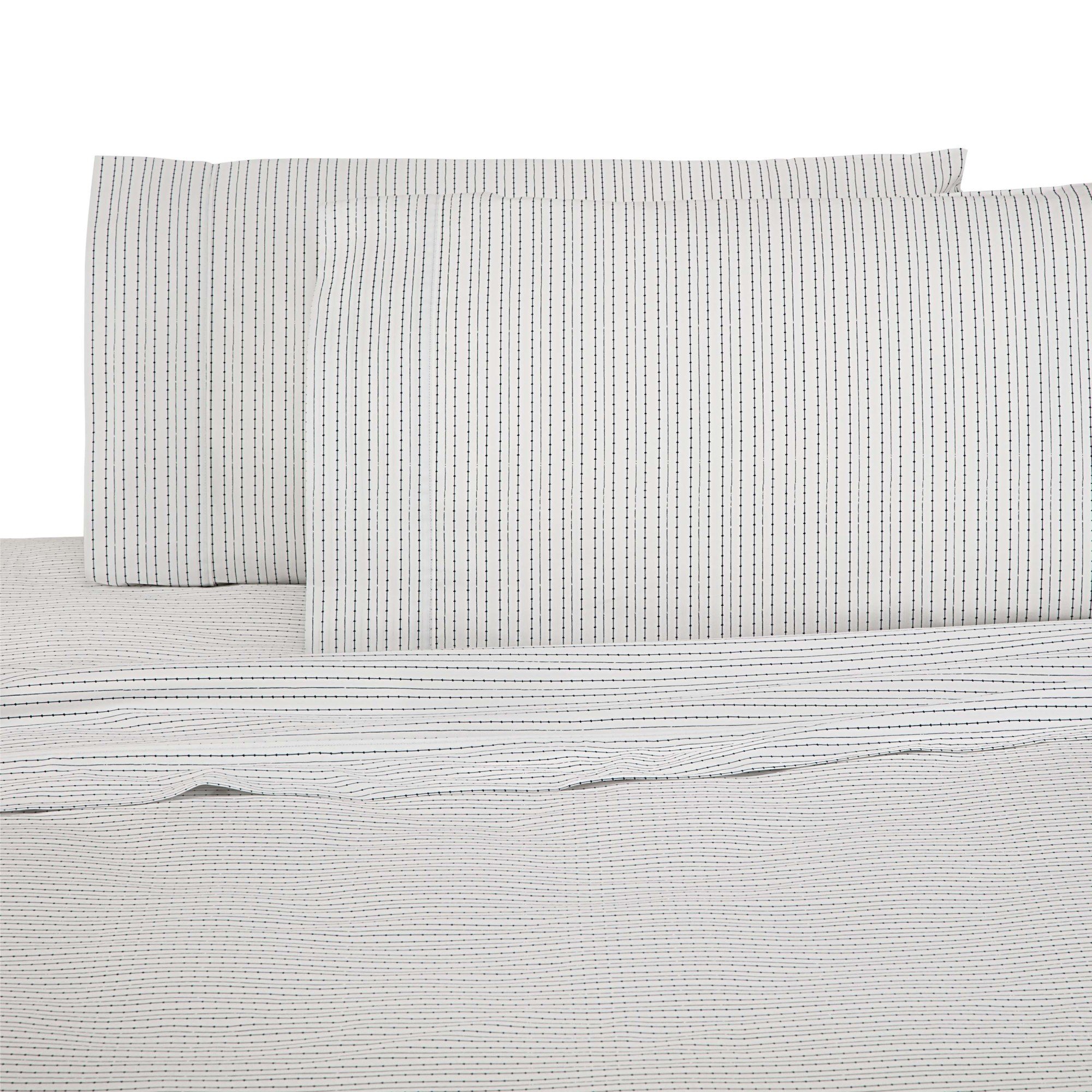 Under the Canopy Nori Brushed Organic Cotton Sheet Set, King, Blue