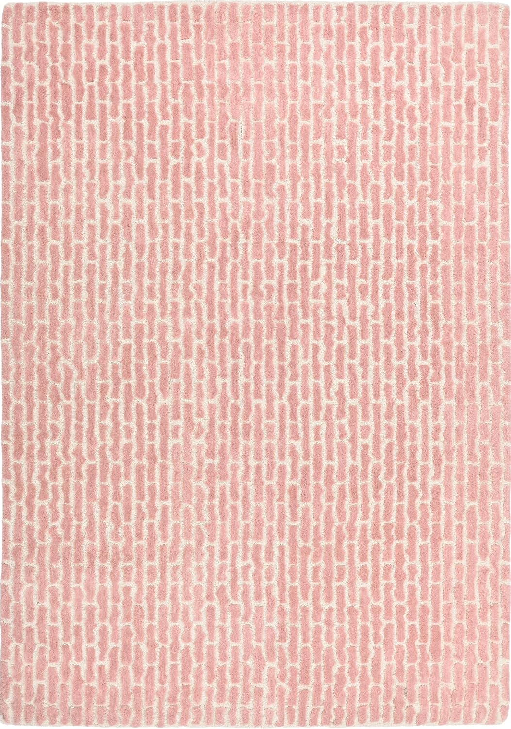 Modern Hand-Tufted Wool Area Rug - 100% Wool, Soft, Durable and Thick Carpet, Abstract Geometric Pattern, Perfect for Living Room, Bedroom, Dining Room & Kitchen Decor (Navy, 2.6' x 8')