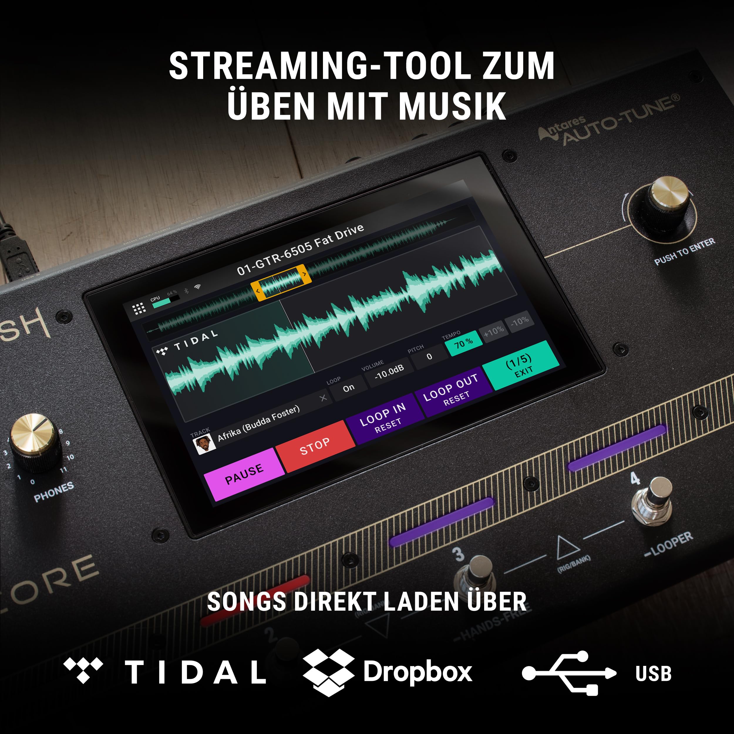 HeadRush Core - Gitarre und Vocal Multi Core Effekt Amp Modelling Prozessor mit Cloning, Looper, Antares Auto-Tune, WLAN, Touchscreen und Bluetooth