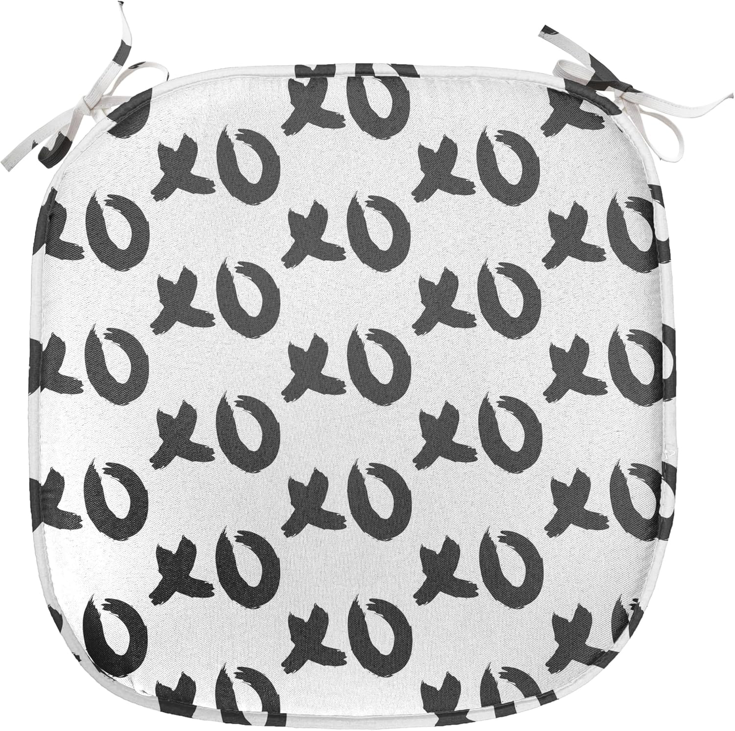 ABAKUHAUS Xo Dining Chair Cushion Brush Words Artwork Decorative