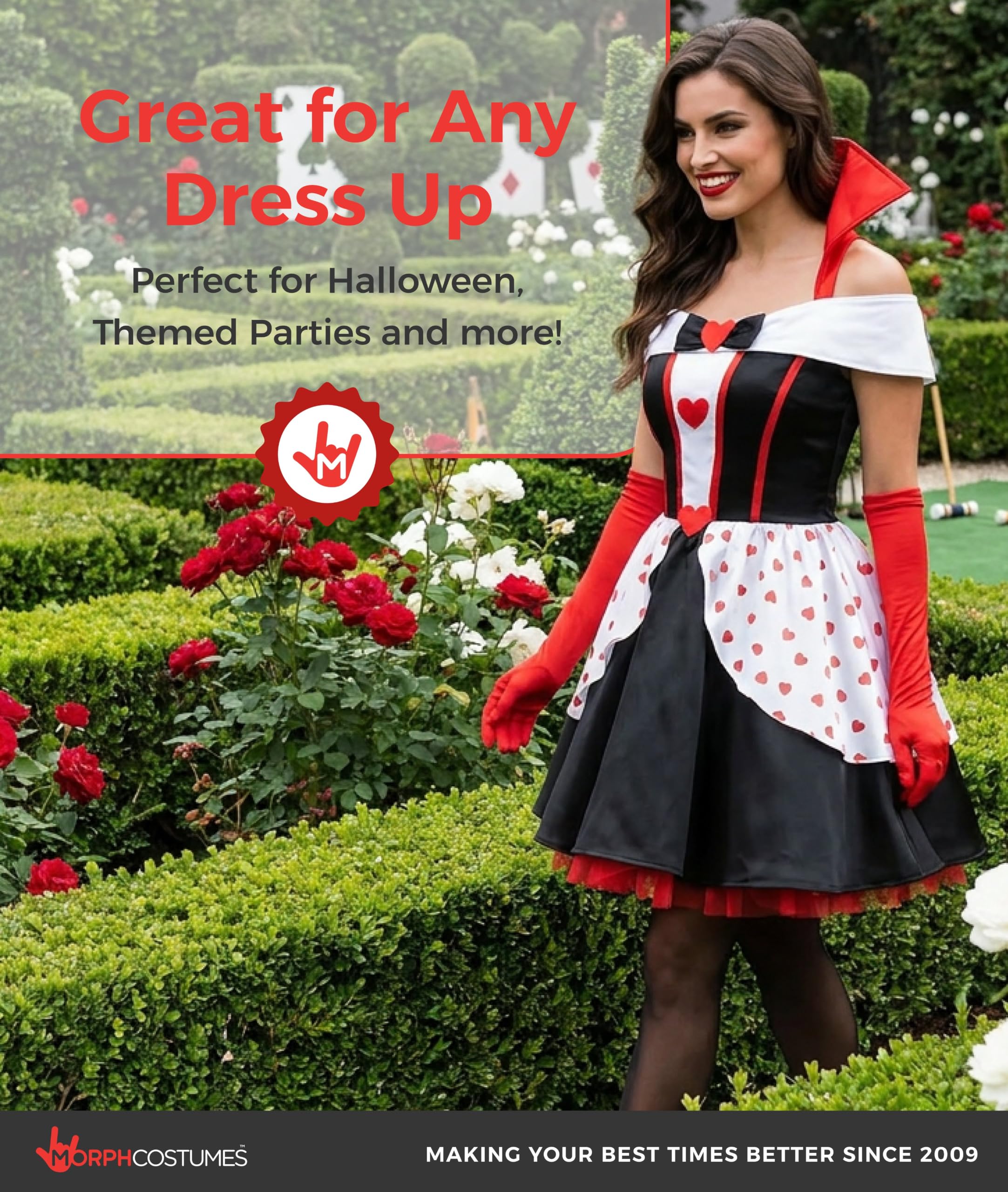Fun Shack Deguisement Reine de Coeur Femme, Costume Halloween Femme