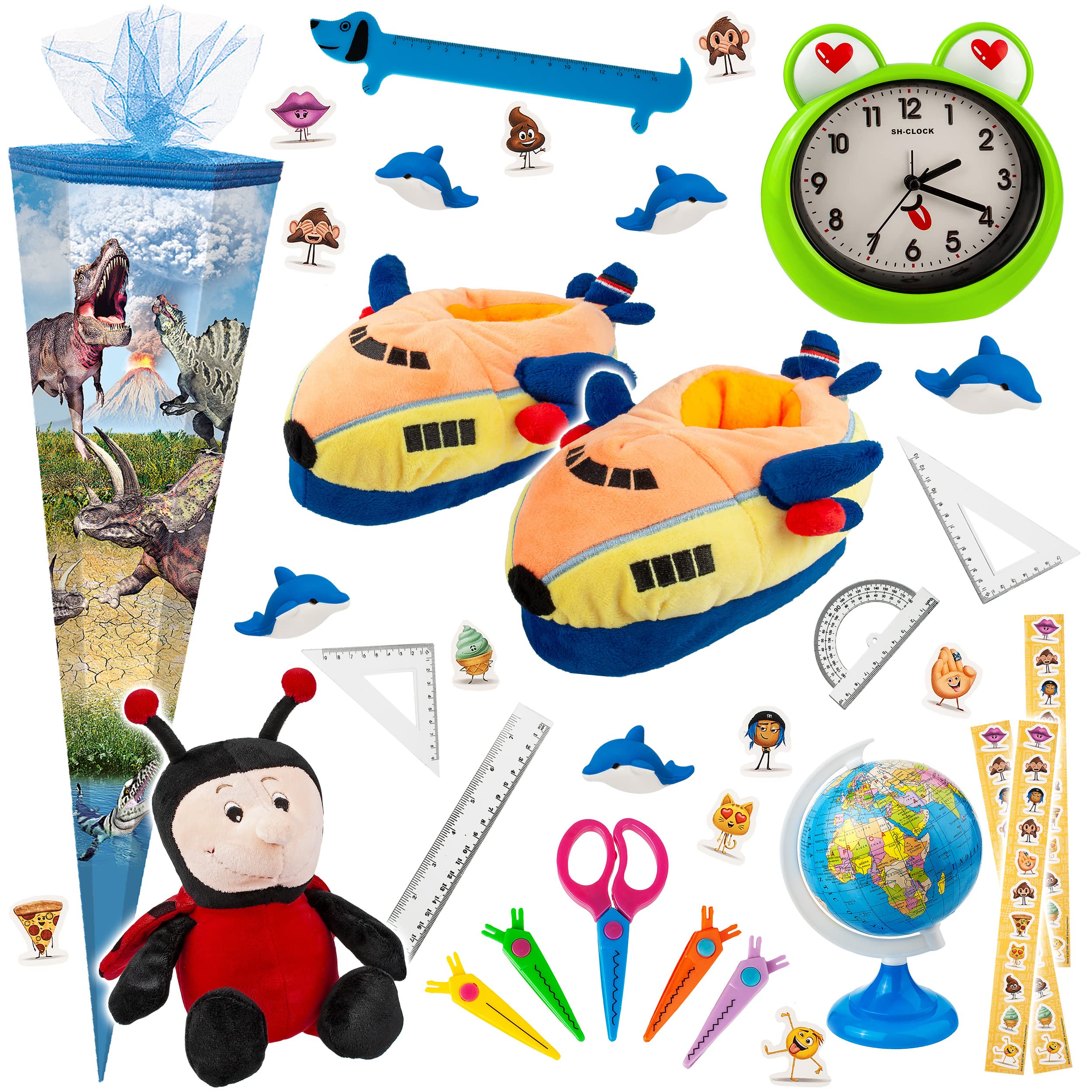 alles-meine.de GmbH komplette Füllung & Schultüte Artikel & Größe wählbar 50/70 / 85/100 cm - fertig gefüllt - Jungen - passend für Zuckertüte - OHNE Süßigkeiten - ALLE G..