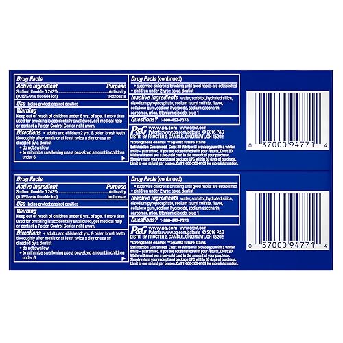 Miniatura 2 de Crest Pasta dental blanqueadora blanca 3D, menta radiante, 3.5 onzas (paquete de 2)