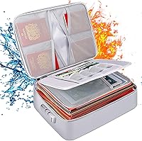 Vista 14 de DocSafe - Bolsa de documentos con cerradura, funda de almacenamiento de archivos de 3 capas ignífuga con cierre resistente al agua, bolsa