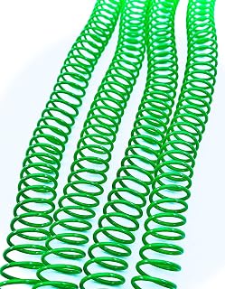 Espiral para encadernação 9mm - Até 50 folhas - Pacote com 100 unidades (Verde)