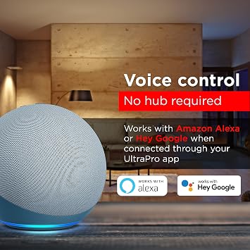 UltraPro Wi-Fi LED Smart Light Bulb, BR30, 65W Equivalent, RGB, Color Changing, White Select Tunable 2700K - 6500K, Dimmable, 2.4GHz Router Required, Circadian Rhythm, Easy-to-Use App, 2 Pack, 51452