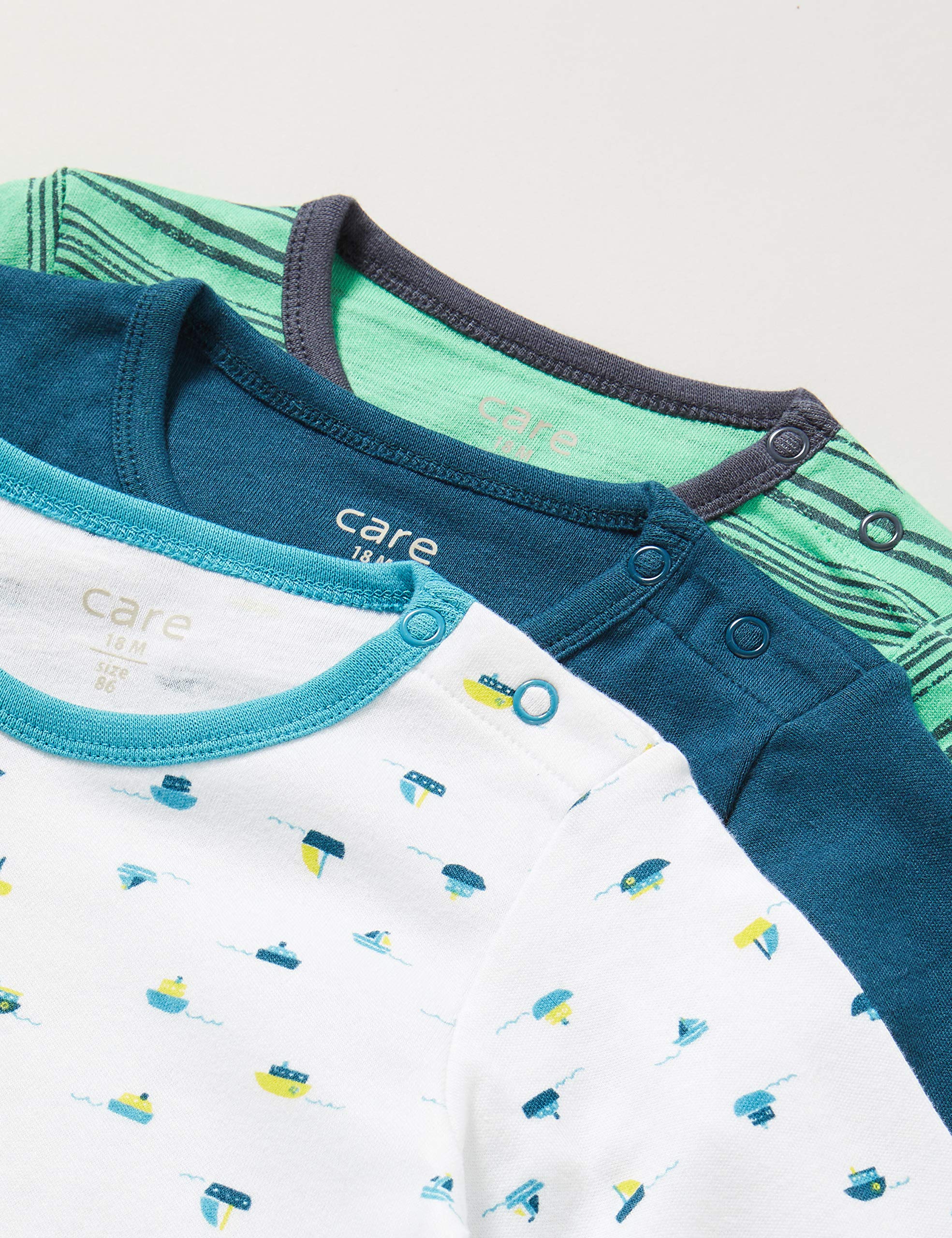Care, Body Bebe Manga Larga, Ombro Blue (747), 56