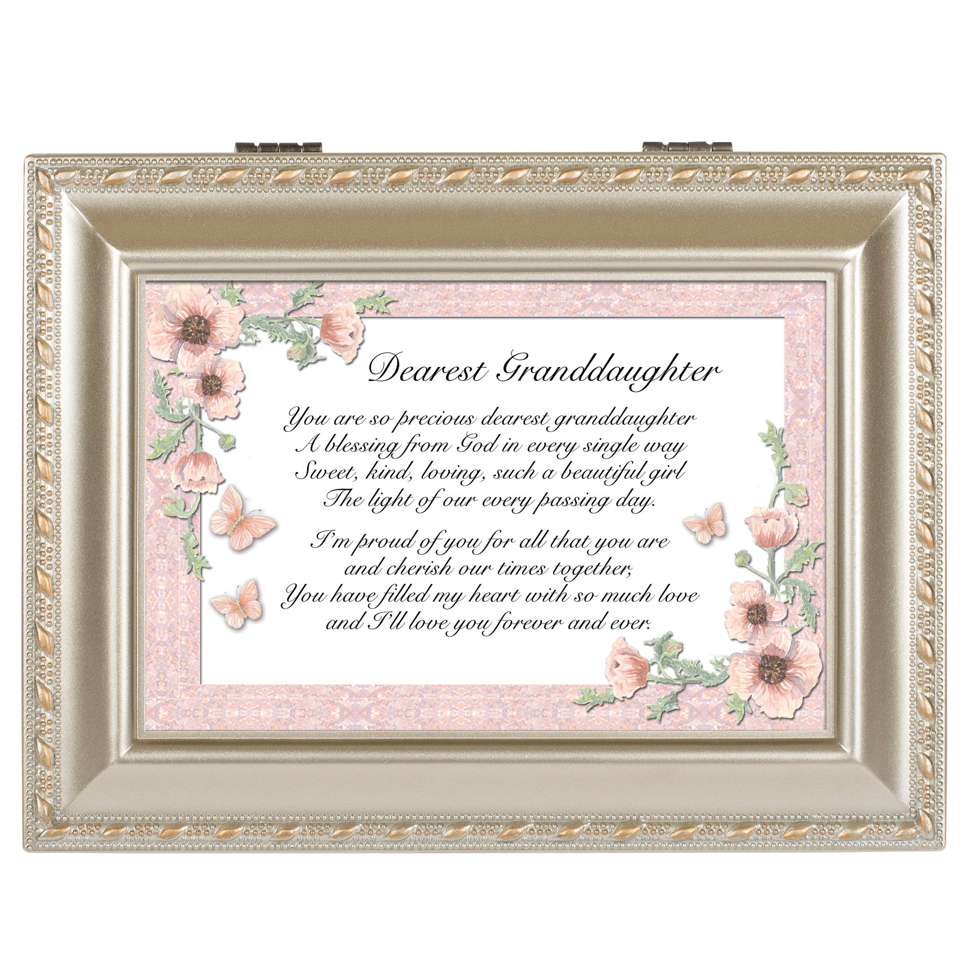Dearest Enkelin Champagner Silber Cottage Garden Traditionelle Musik Box Light Up My Life