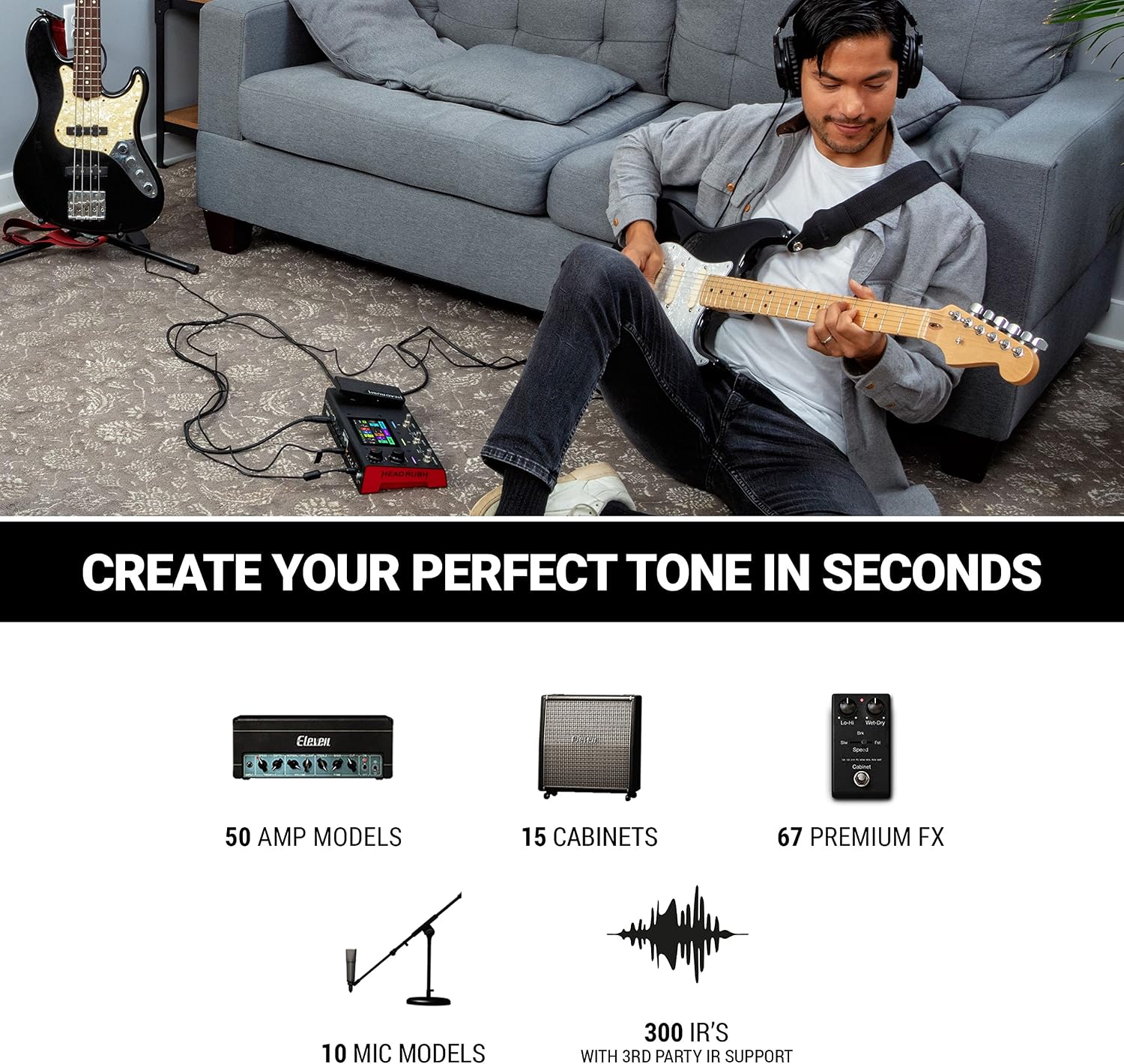 HeadRush MX5 - Electric Guitar Multi Effects Pedal and Amp Modeling Processor with Touch Screen, Expression Pedal, Looper, and Audio Interface