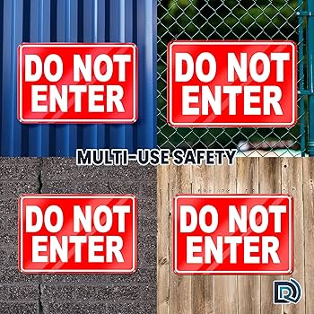 Amazon.co.jp: サインを入力しないでください - 8x12 アルミニウム