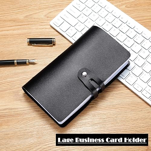 Miniatura 9 de Soporte grande para tarjetas de visita tarjetero de crédito RFID para mujeres organizador de tarjetas de visita con 96 ranuras para tarjetas