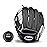 Franklin Sports Teeball Recreational Series Fielding Right Hand Glove with Baseball, 9.5-Inch, Black/Graphite/White