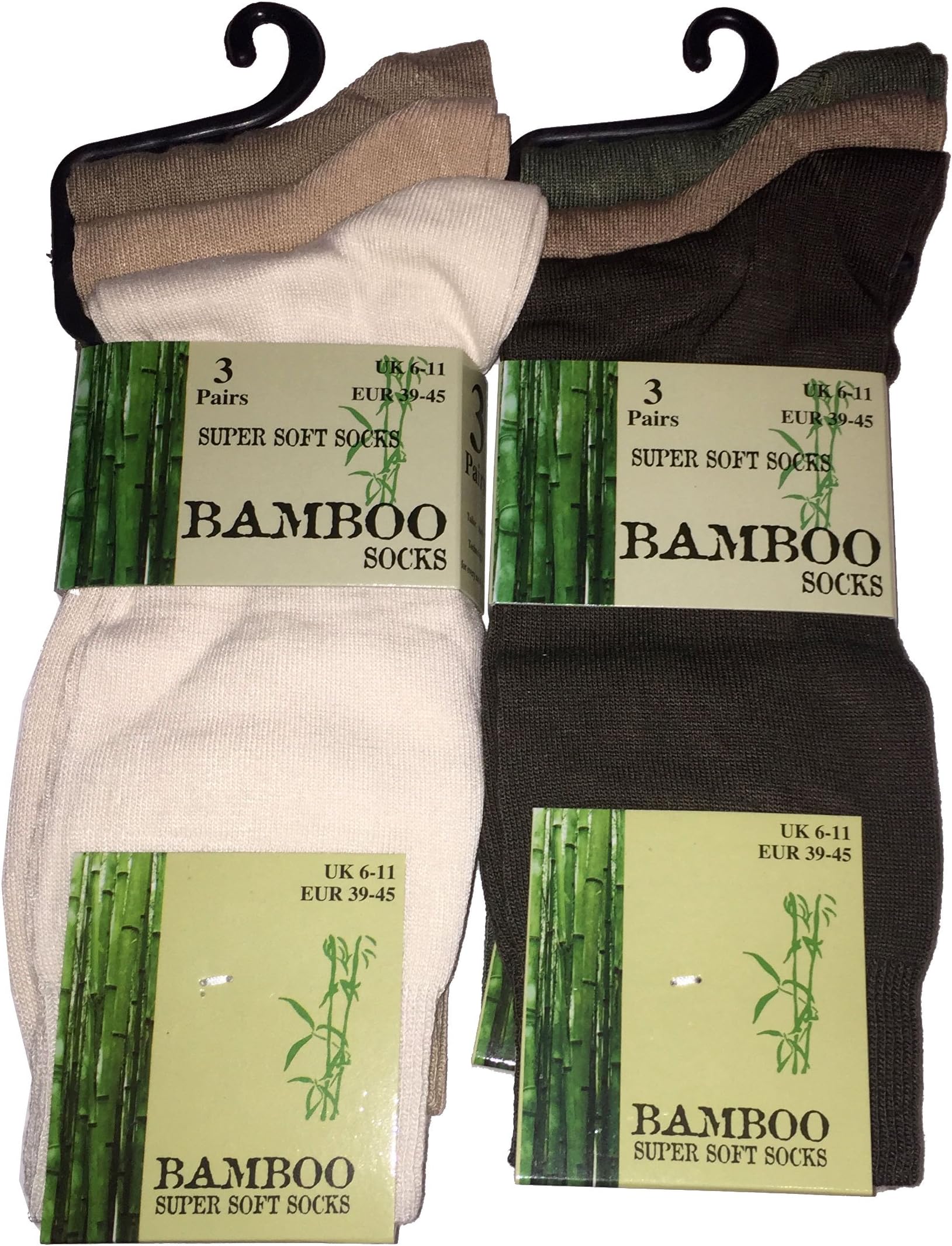 Mens Anti-Bacterial Bamboo Super Soft Work/Casual Socks Fashion Colours Mix Assorted (6 Pairs, Mix Assorted)