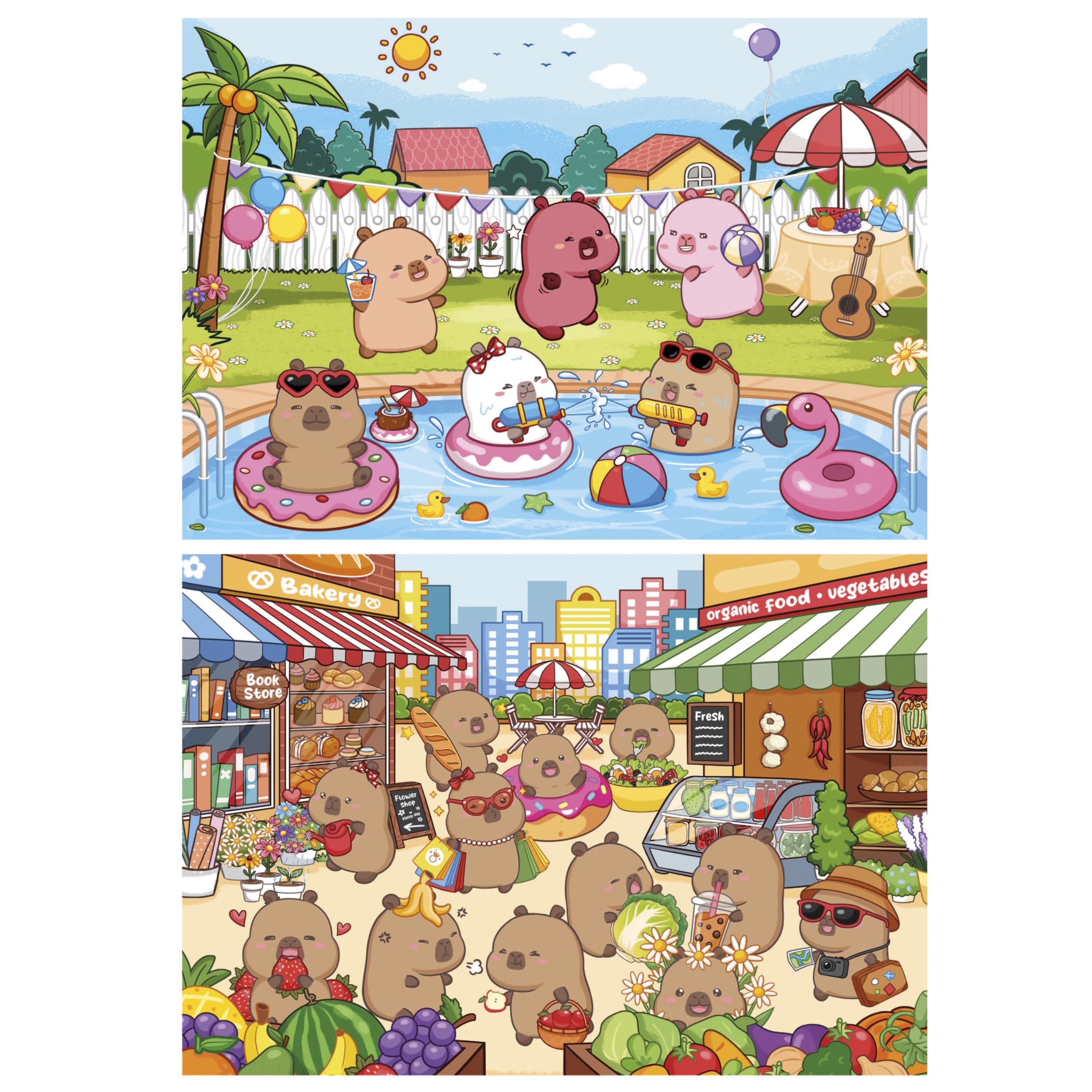 Educa - Capyfun | Set de 2 Puzzles Infantiles con 100 Piezas | Recomendados a Partir de 6 7 8 años (20484) — view 2
