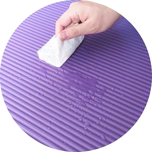 Miniatura 4 de BalanceFrom - Tapete multiuso para practicar yoga, 12 de pulgada de grosor, extragrueso, alta densidad, antirrotura con correa de transporte y