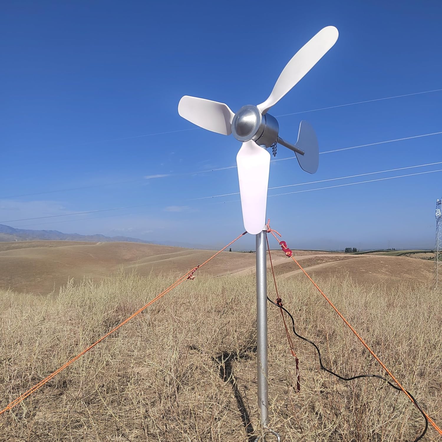 Portable wind generator kit, 120W DC12V, Adjustable output voltage（5V/24V~32V），wind turbine, 360 degree rotation, compact and lightweight