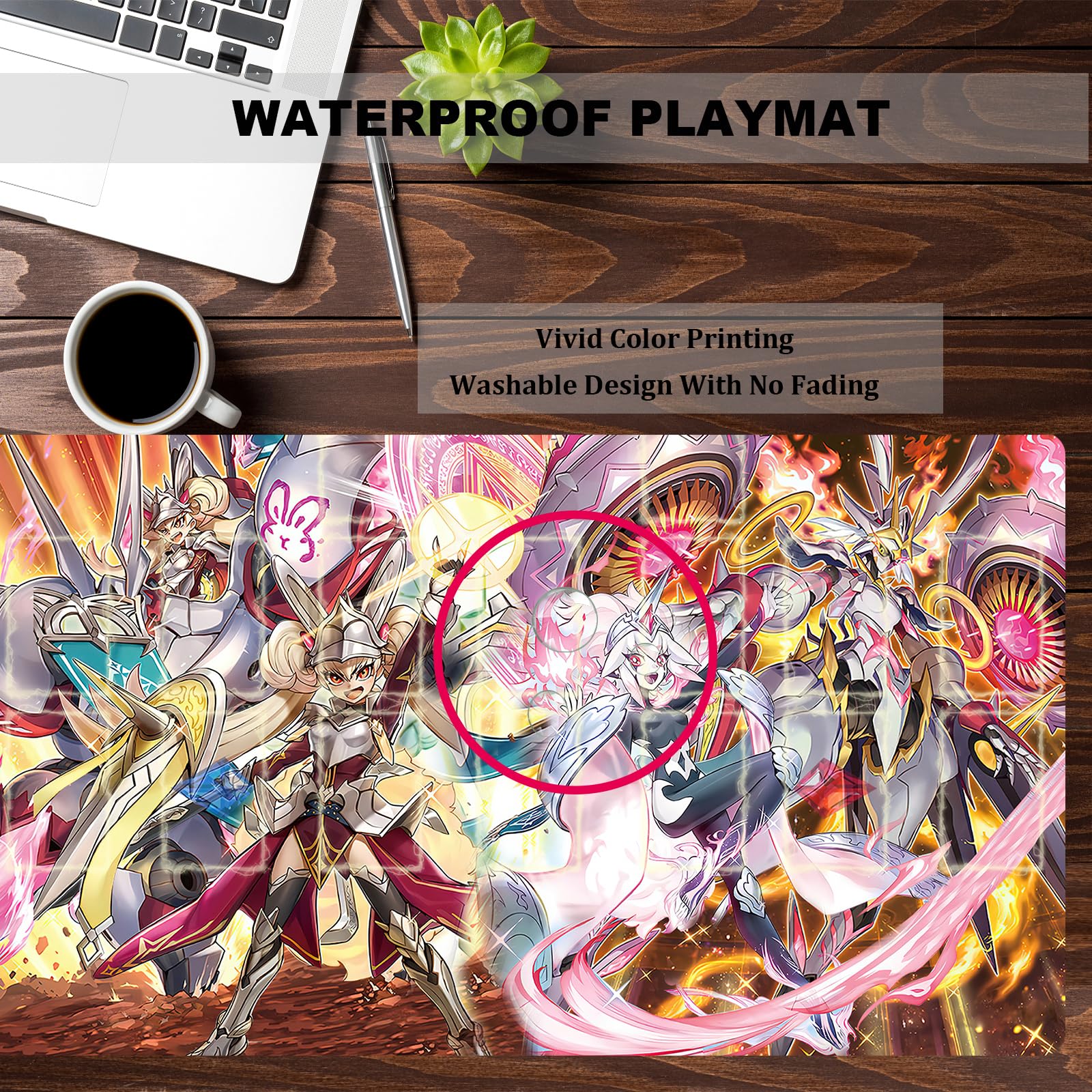 Tapis De Jeu Yugioh Labrynth 63,6x33,7 Cm - Surface Imperméable, Dessous Antidérapant En Caoutchouc