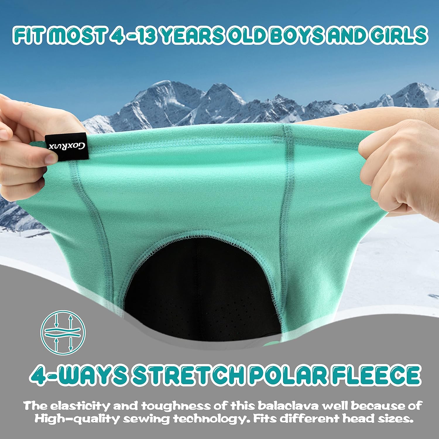 Kids Balaclava Ski Mask Winter Breathable Face Mask for Boys Girls Windproof Fleece Neck Warmer for Cold Weather - Image 5