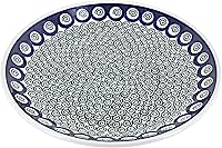 Vista 33 de Blue Rose - Plato mágico mágico de hoja perenne azul - 10.5 pulgadas de diámetro - Plato llano de cerámica polaca, diseño festivo para vajilla