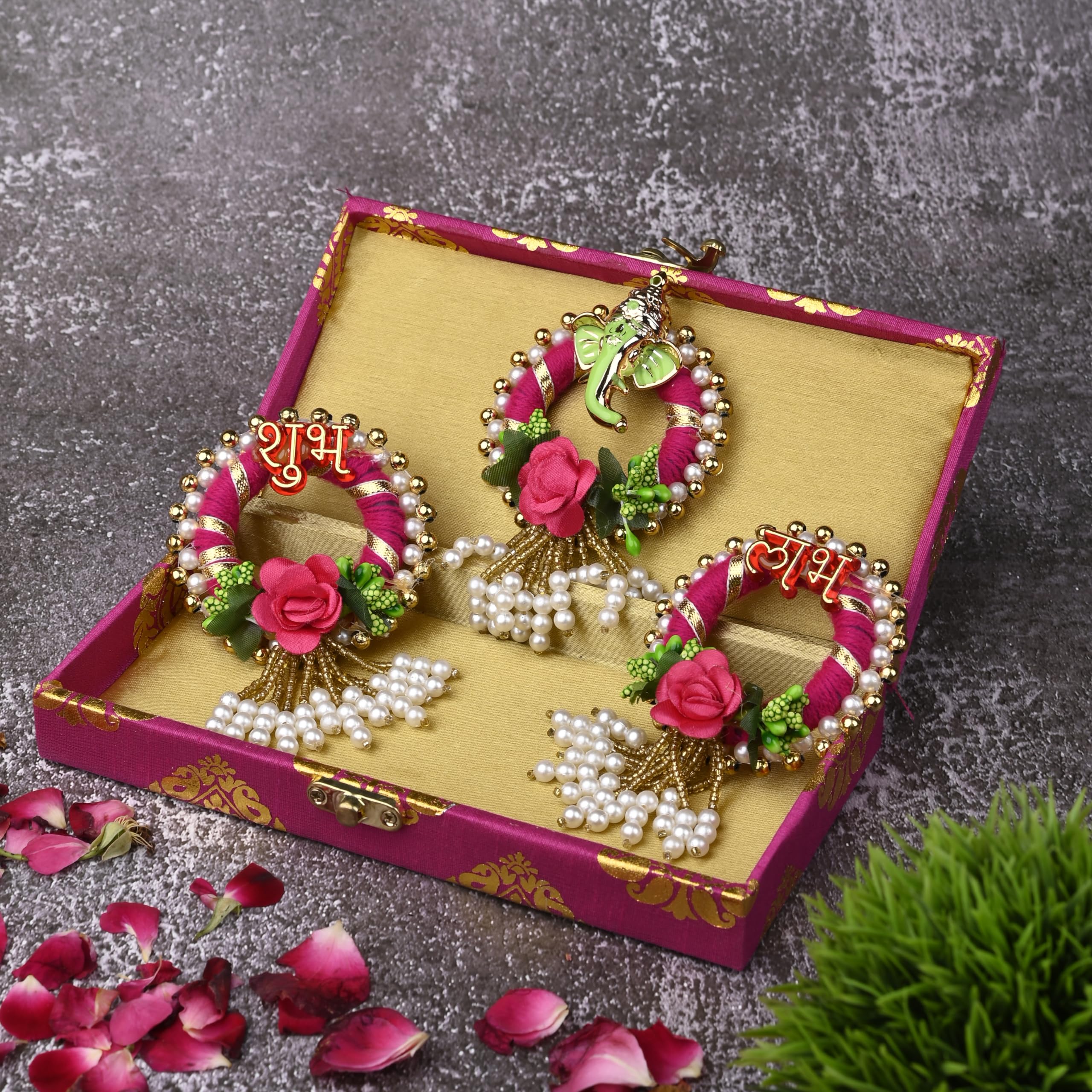 SAUDEEP INDIA Traditional Cash Box Set with Subh Labh Door Hanging - Handcrafted Diwali Home Decor (Pink, Pack of 1) (B0CK4SC4VF) Amazon Price History, Amazon Price Tracker
