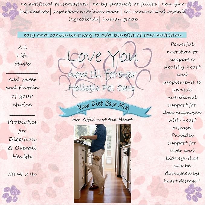 Raw Base Mix Dog Food Heart Disease Support Pet Supplies