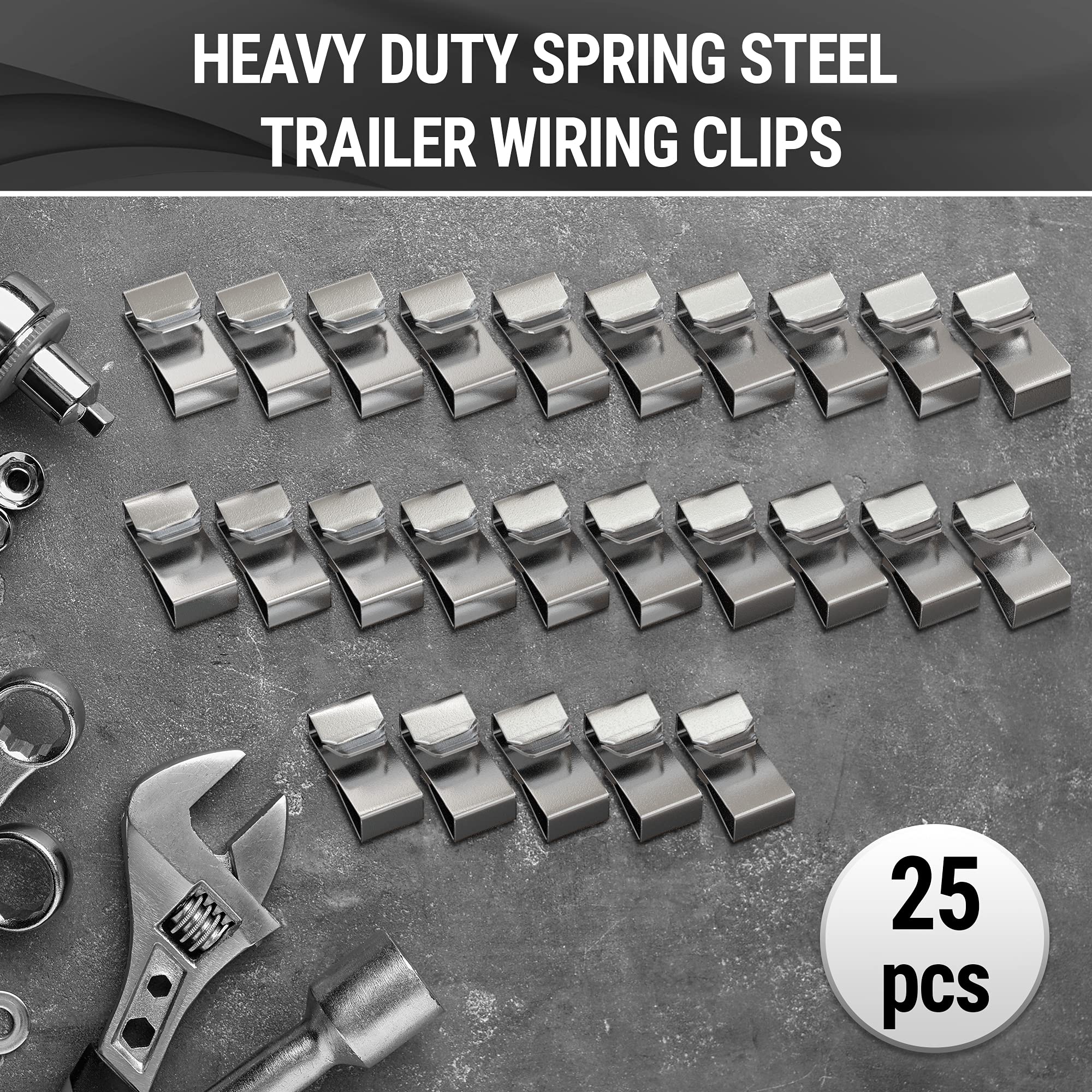 25pc Trailer Frame Wire Clips 18mm Stainless Steel Cable Clamps Universal (Pack of 3) — Amazon image 8