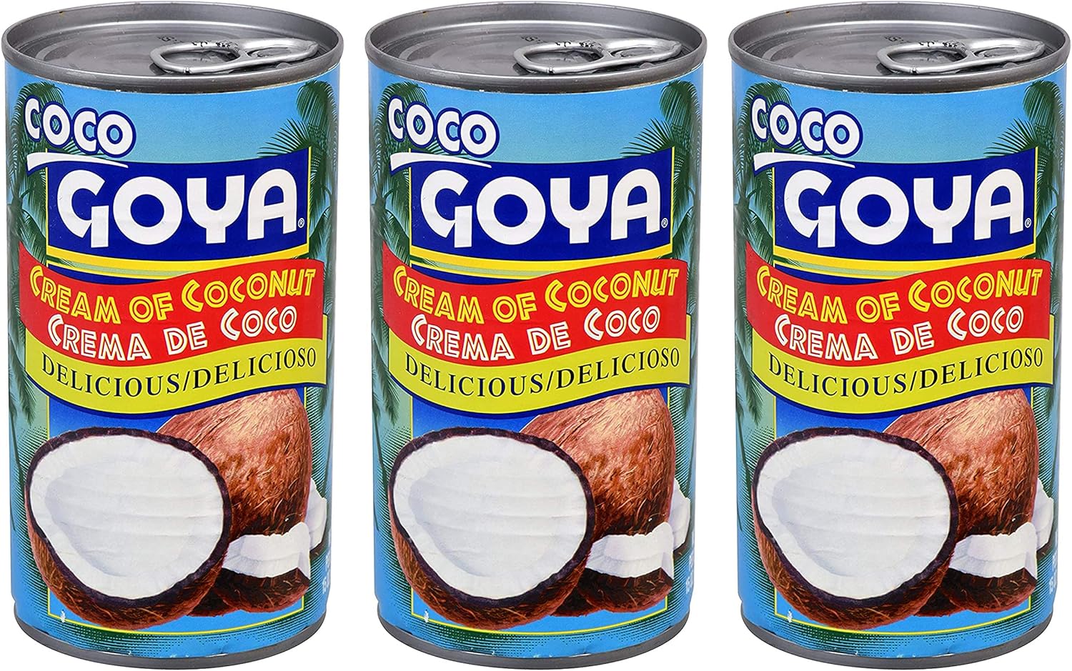 Goya Crema de Coco Cream of Coconut (3 Pack, Total of 45oz) Amazon