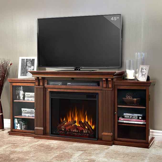 Real Flame Calie Chimenea Eléctrica TV Stand 67" miniatura 2
