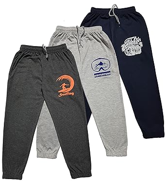 star lath Unisex Cotton Regular Fit Track Pants, Kids Joggers, Lowers and Pajama for Boys and Girls Combo (Pack of 3)
