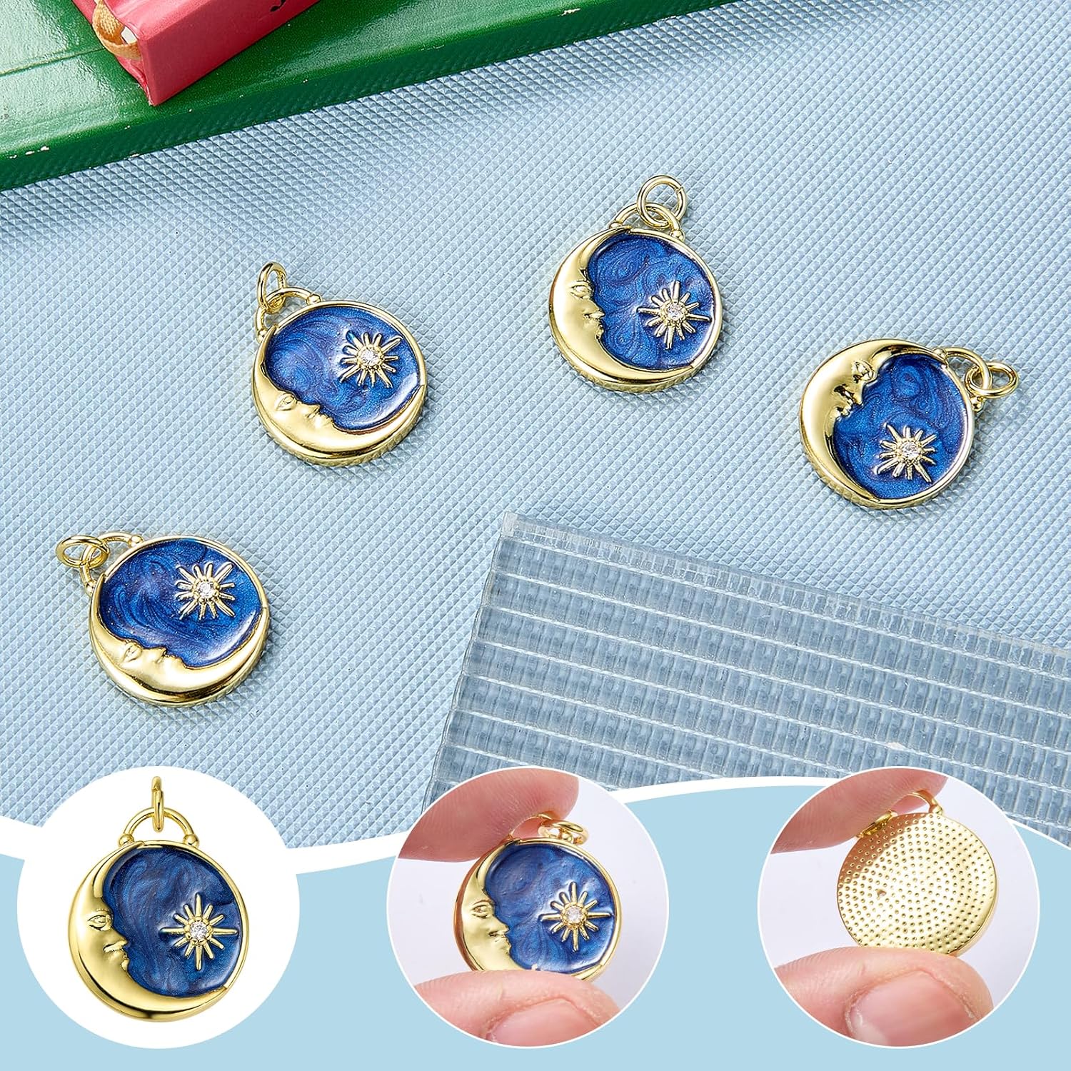 Sun Charms for Jewelry Making Celestial Pendants Sun Enamel Charms for DIY Necklace Bracelet Earrings Jewelry Accessories - Image 4