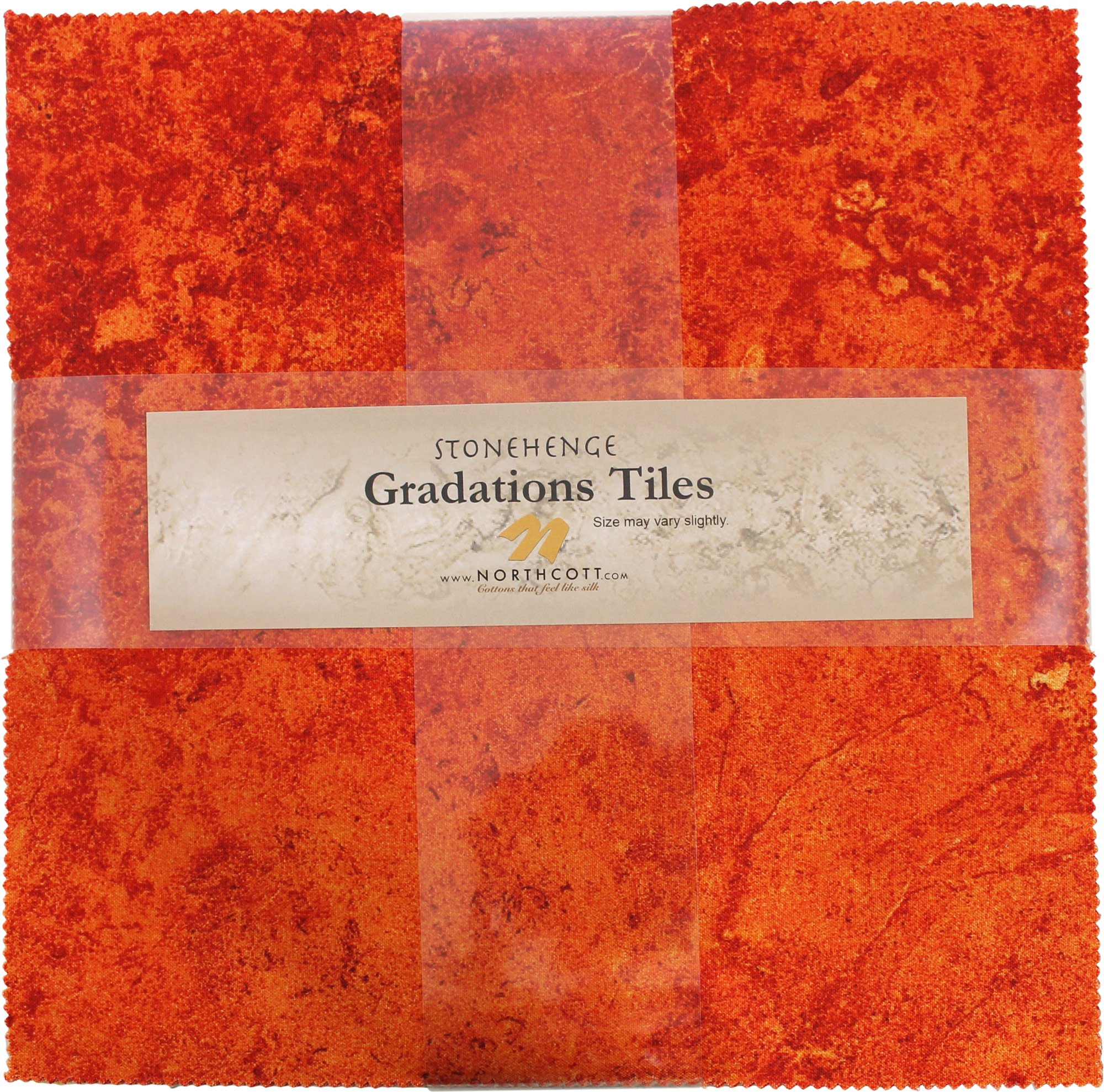 Stonehenge Gradations Brights Sunglow Stone Tiles 42 10-inch Squares Layer Cake Northcott