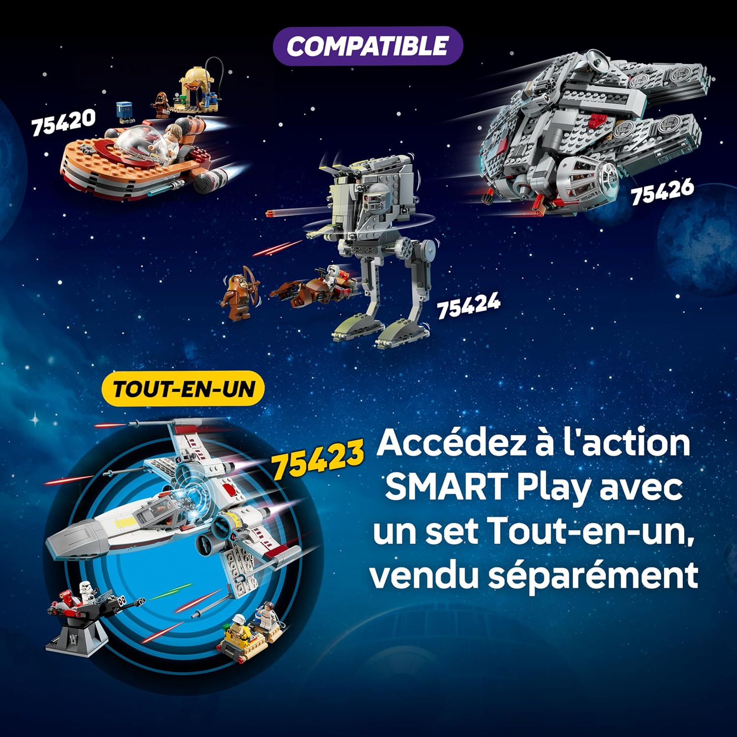 LEGO Star Wars 75424 Smart Play : l’Attaque du AT-St sur Endor - Set Compatible - Jouet Interactif - 2 Smart Tags & Minifigurine de Wicket - Idée Cadeau dès 8 Ans pour Garçon, Fille ou Fan Adulte — vue 8