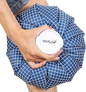 NeoTech Care Ice Bag, Screw Top Fillable, Reusable (Blue Design, 11 inch)