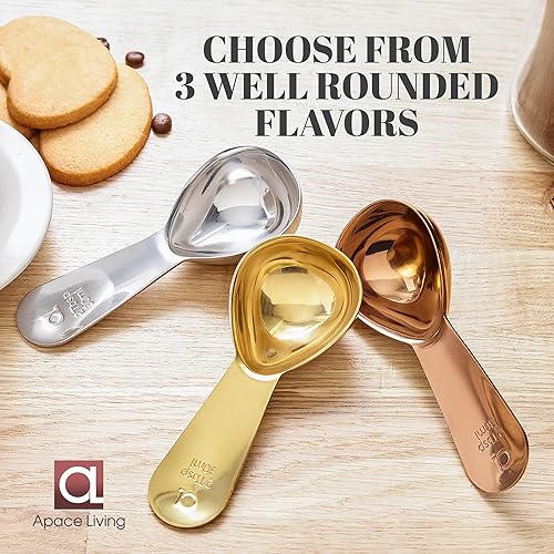 Miniatura 5 de Apace Living Cuchara de café (juego de 2)  2 cucharadas (2 cucharadas  18 taza  1 onza)  Las mejores cucharas medidoras de acero inoxidable para