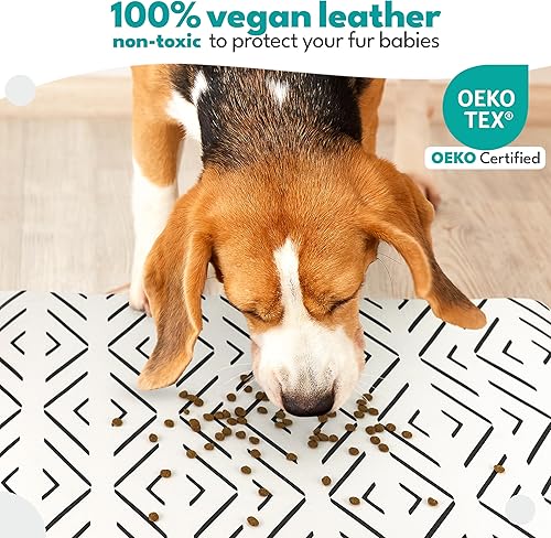 Miniatura 7 de NALALAS Tapete grande para alimentos y agua, tapete de alimentación para gatos Tapete grande impermeable para perros Tapete antideslizante