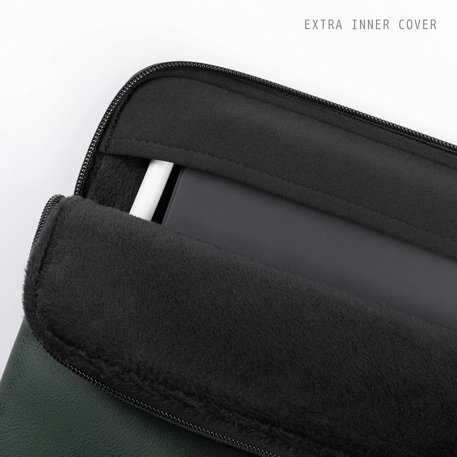 Get Cheap Price Comfyable Tablet Sleeve Compatible for 12.9 inch iPad Pro M1 2021 2020 with Magic/Smart Keyboard - PU Leather Waterproof Slim Protective Cover Case with Pencil Holder- Midnight Green