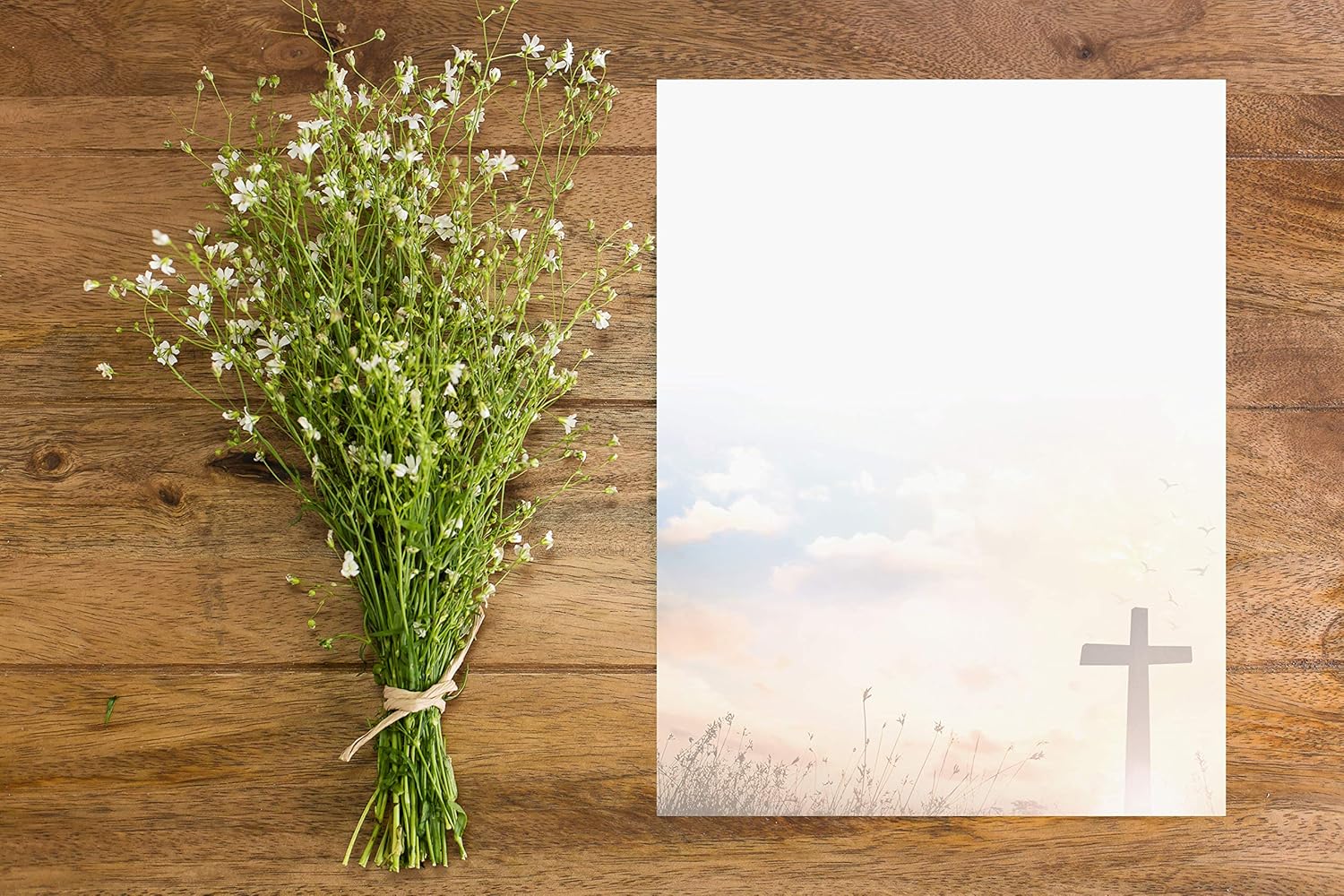 Religious Stationery with Cross - Pack of 48 image 2 of 3 B08GWQ1YKH