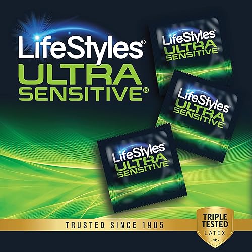 Miniatura 3 de LifeStyles Sensación ultra sensible Sensación natural Lubricó condones de látex negro 40 cuentas 1746