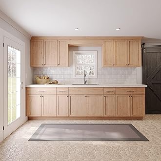 Quicklock RTA (Ready-to-Assemble) Cabinets | Kitchen Starter Sets | Office Kitchenette | Small Home Kitchenette | Apartment Kitchenette (Raw Maple, 10 Foot)
