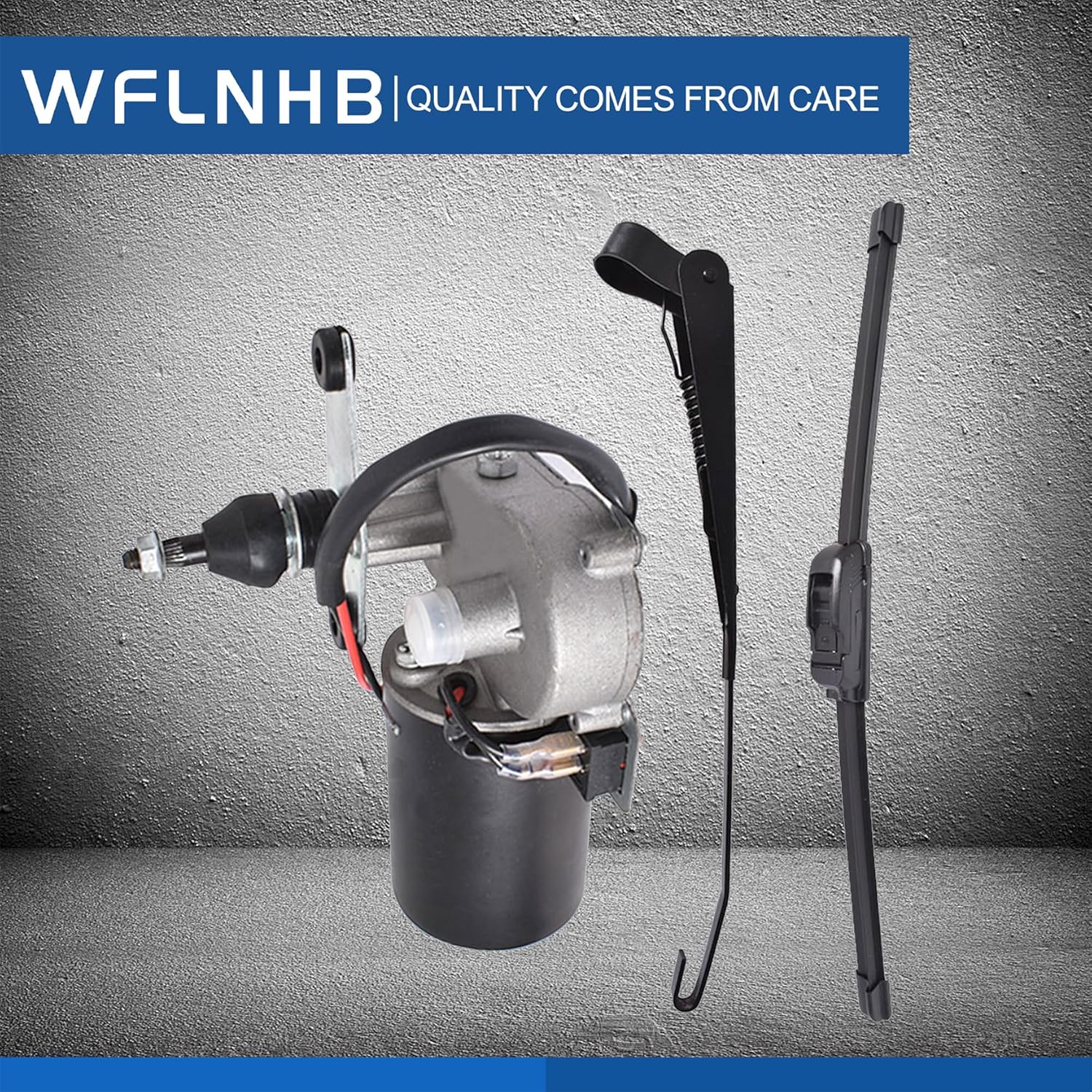 WFLNHB 12V Electric Windshield Wiper Motor Kit Replacement for Polaris RZR Replacement for Kawasaki Replacement for Can Am