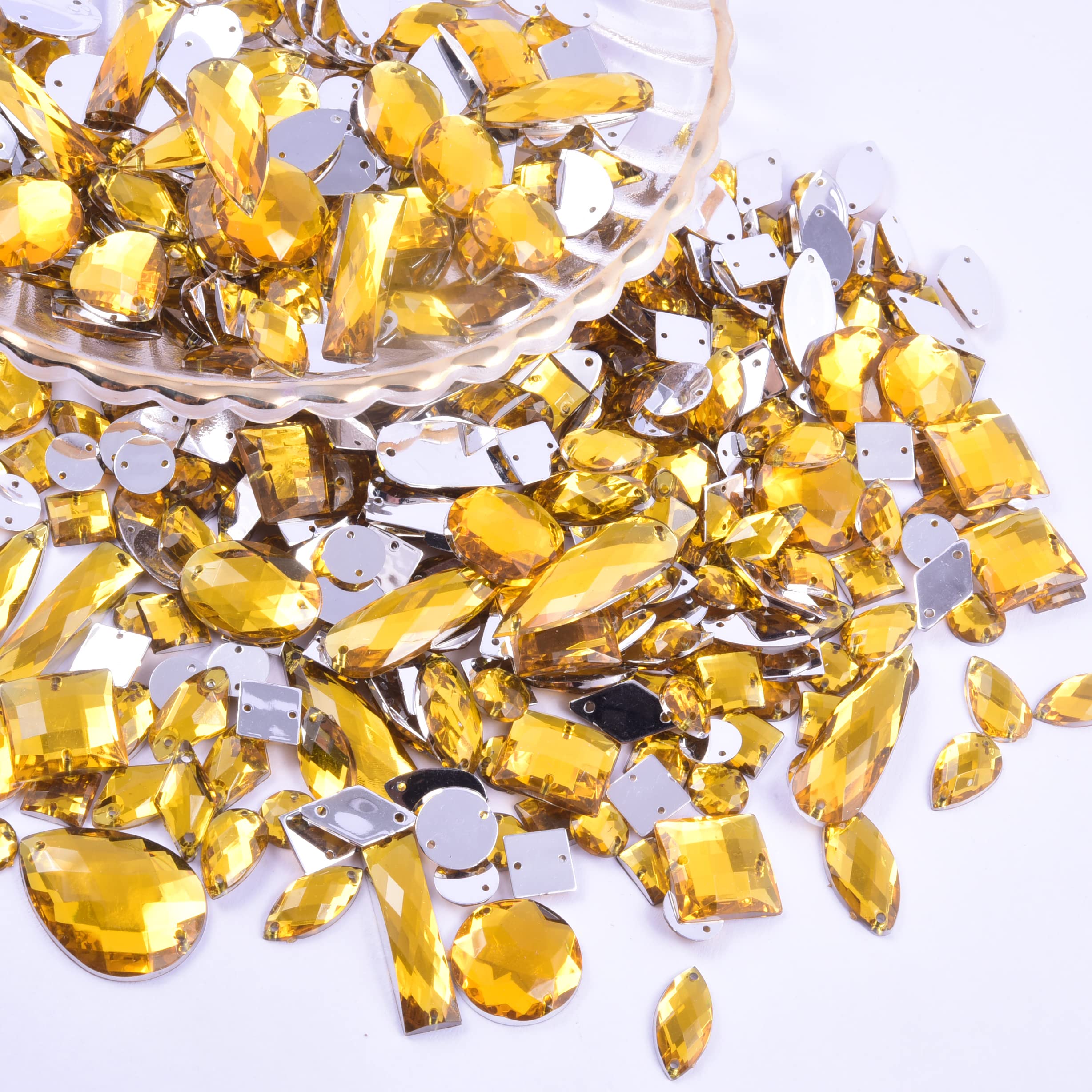 Amazon.co.jp: BLINGINBOX 300個 裁縫宝石 ミックスシェイプ