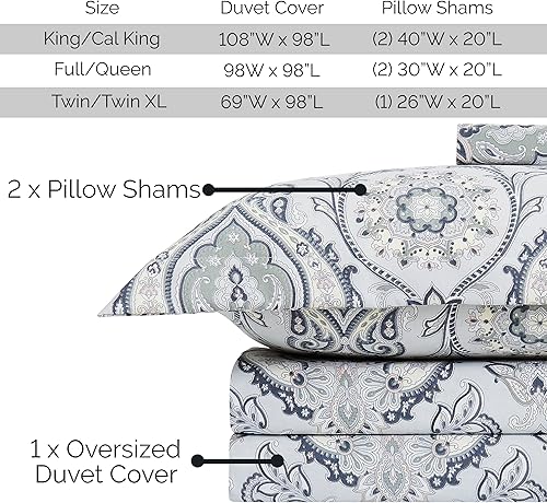 Miniatura 3 de Southshore Fine Linens - Juego de fundas para edredón de gran tamaño, 3 piezas