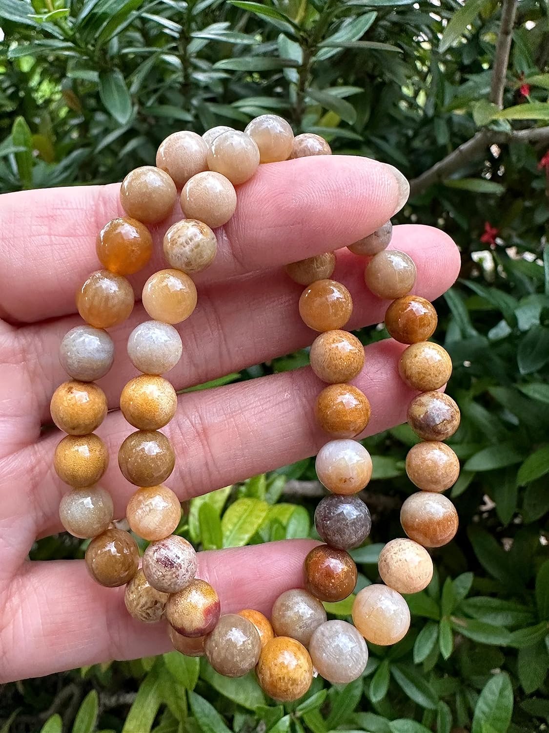 10 Pcs Crystal Bead Bracelet, Genuine Stretch Gemstone Bracelet, Healing Crystal Bracelet, Gift for Men & Women