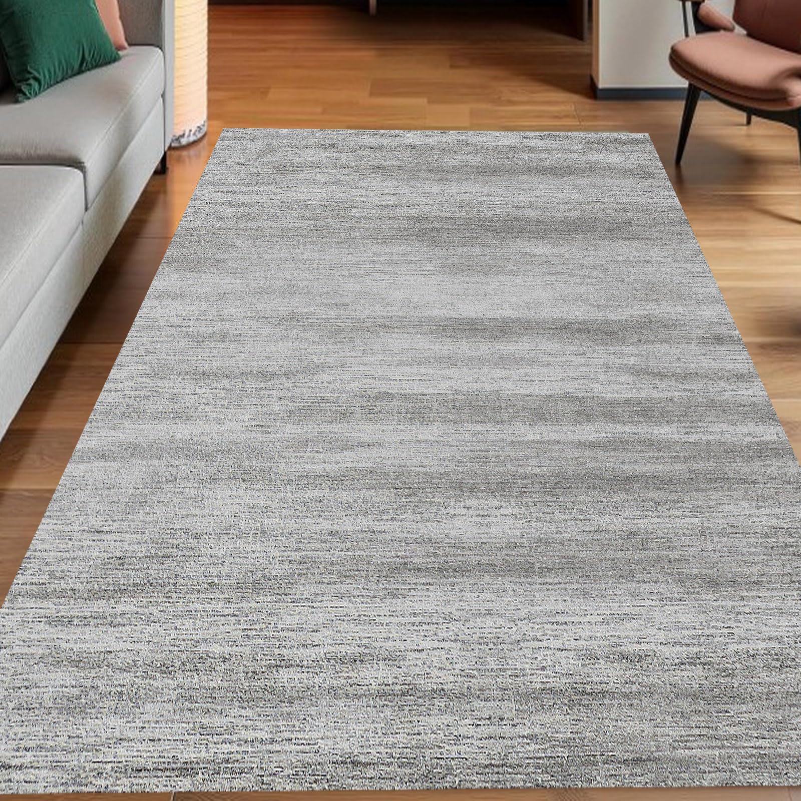 Tapis de cuisine et salon noir et gris lavable pour éliminer les taches