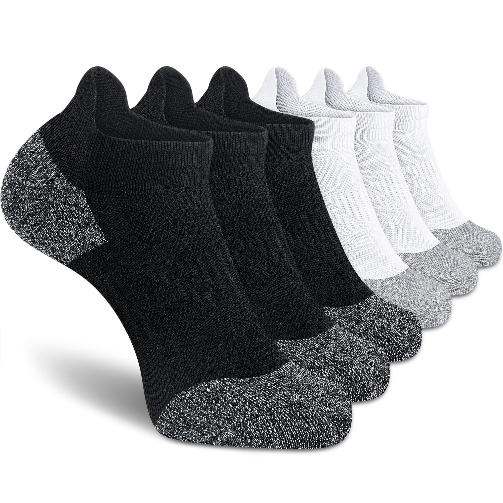 cuangyaAnkle Socks Womens Athletic Running Low Cut Compression No Show Cushioned Socks 5-Pairs