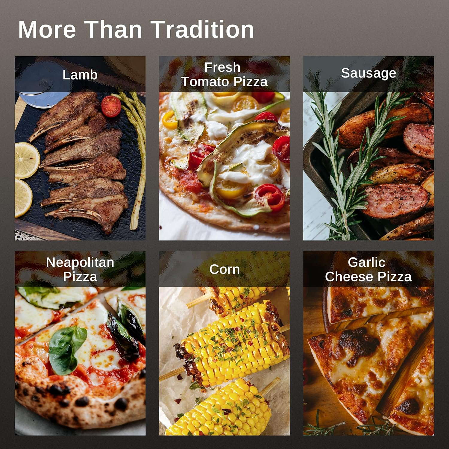 EAST OAK 12" Outdoor Pizza Oven with 360° Rotating Stone, Wood Fired Countertop Pizza Maker, Safe Pellet Filling, Outside Kitchen, Cooking, BBQ