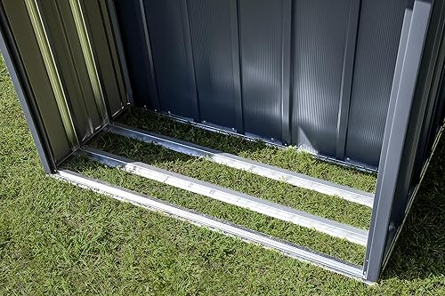 Miniatura 3 de Arrow Shed s - Cobertizo de almacenamiento 3 en 1 de acero galvanizado con cerradura para exteriores, color antracita