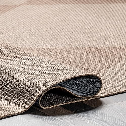 Miniatura 6 de nuLOOM Simple Diamond Easy-Yute - Alfombra lavable a máquina, 5 x 8, natural